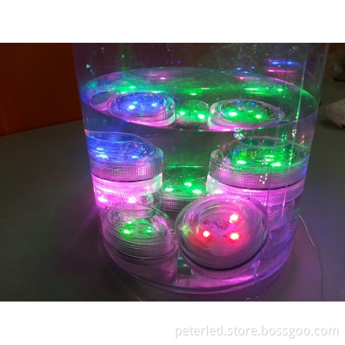 CE&RoHS LED submersible light changecolor IP68 round or flower shape
